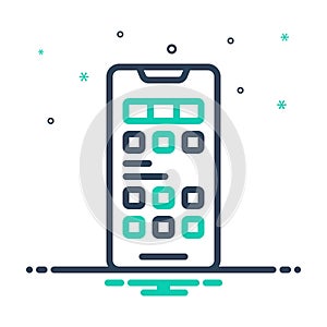 Mix icon for App, mobile and software