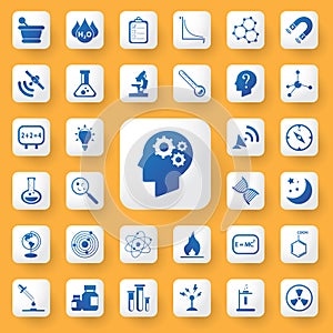 App icon science and education Icons set. vector illustration.