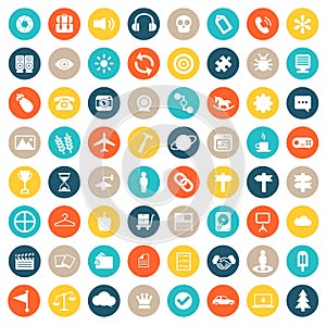 App icon set. Icons for websites and mobile applications. Flat vector