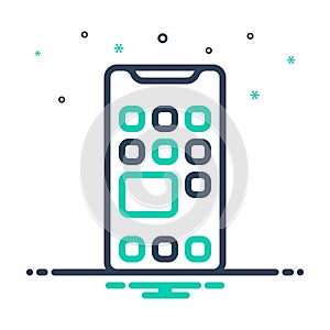 Mix icon for App, technology and software