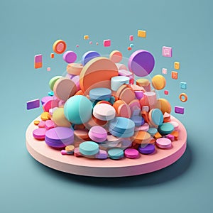 App Icons 3D Render: Isometric, Floating, Pastel, UI UX