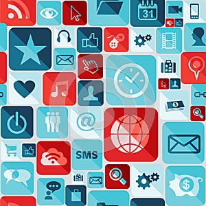 App icons seamless pattern