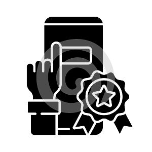 In-app perks black glyph icon