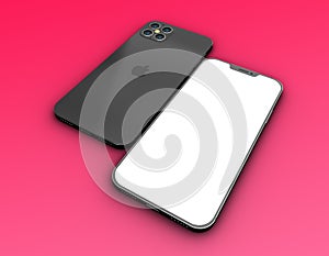 App presentation mockup, iphone 12 pro, 3D Rendering