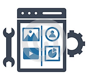 App programming Glyph Isolated Vector icon which can easily modify or edit