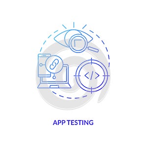 App testing concept icon