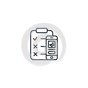 App testing icon. Monochrome simple sign from app development collection. App testing icon for logo, templates, web