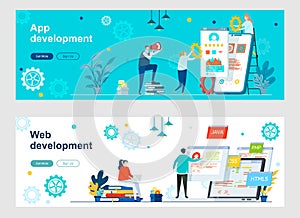 App and web development landing page