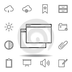 app window outline icon. Detailed set of unigrid multimedia illustrations icons. Can be used for web, logo, mobile app, UI, UX