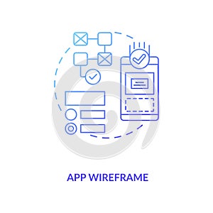 App wireframe concept icon