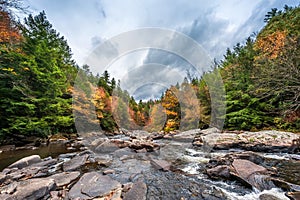 Appalachian mountain river during Autumn