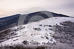 Appalachian Mountains in the winter 2