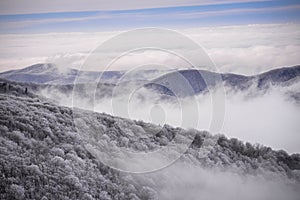 Appalachian Mountains in the winter