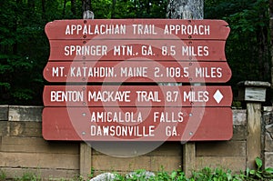 Appalachian Trail Approach Sign