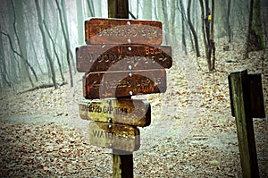 Appalachian Trail directional sign in Georgia