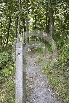 Appalachian Trail Marker in Shenandoah National Park