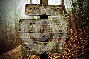 Appalachian Trail Sign Blood Mountain