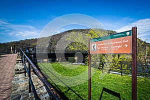 Appalachian Trail sign in Harpers Ferry, West Virginia.