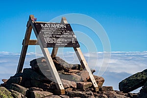 Appalachian Trail Sign, Katahdin Summit, Baxter State Park, Maine