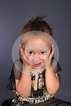 Appalled looking boy