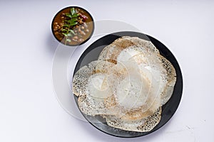 Appam with kadala or chana curry