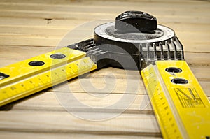 Apparatus for measuring the angle - protractor