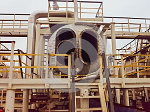 Apparatus for the preparation of oil Hitter-Tritters, view from the outside, in the open air