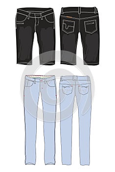 Apparel pants template