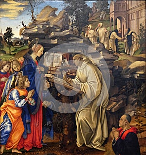 Apparition of the Virgin to Saint Bernard of Clairvaux, Badia Fiorentina church in Florence