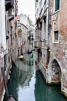 Appartments on a canal in Venice, Italy