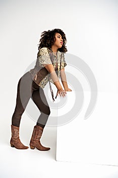 appealing chic african american woman in