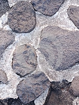 the appearance of black stone cemented