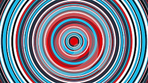 The appearance and disappearance of a colorful circle with radial stripes, computer generated. 3d rendering of abstract