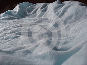 Choppy texture of stretchy cotton fabric photo