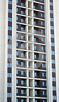 Appearance of newly built residential buildings. photo