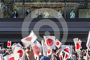 Appearance on the occasion of the New Year of Their Majesties the Emperor and Empress of Japan accompanied by the younger brother