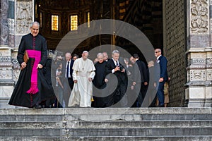 The appearance of Pope Francis official representative of the Roman Catholic Church.