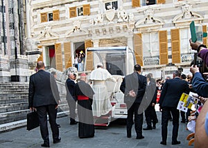 The appearance of Pope Francis official representative of the Roman Catholic Church.