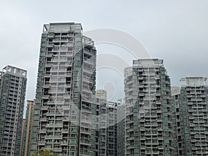 The appearance of residential buildings in Shenzhen