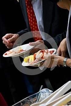 Appetizer during a catered party or event