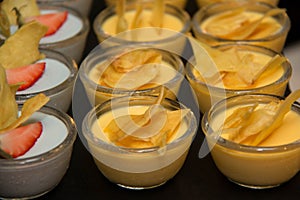 Appetizer catering Many small desserts