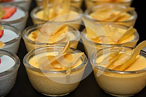 Appetizer catering Many small desserts