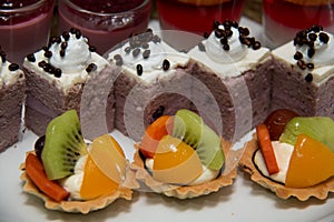 Appetizer catering Many small desserts