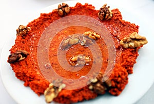 Appetizer food `Muhammara`