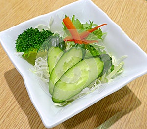 Appetizer with fresh vegetables