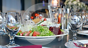 appetizer ,party food table setting