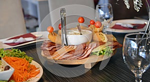 appetizer ,party food table setting
