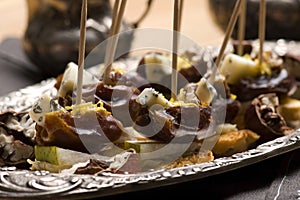 Appetizer Plate with Dactyl and Cheese