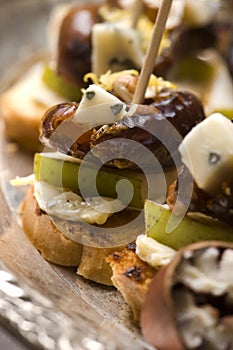 Appetizer Plate with Dactyl and Cheese