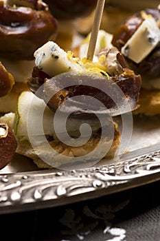 Appetizer Plate with Dactyl and Cheese